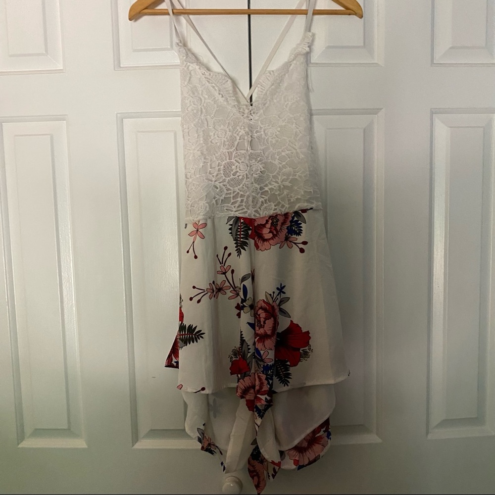 Lace and Floral Romper